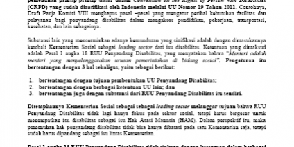 RUU Penyandang Disabilitas Versi Panja Komisi VIII Tidak Aspiratif