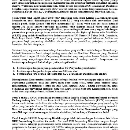 RUU Penyandang Disabilitas Versi Panja Komisi VIII Tidak Aspiratif