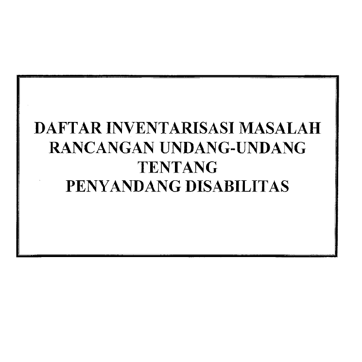 DIM RUU Penyandang Disabilitas 20Jan16
