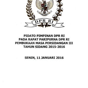 Pidato Pembukaan Masa Sidang III 11 Jan 16