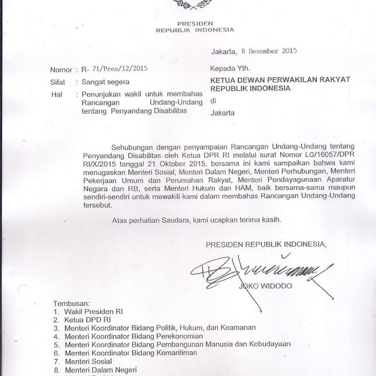 Surpres RUU Penyandang Disabilitas 08Des15
