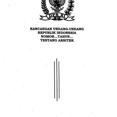 RUU Arsitek draft akhir