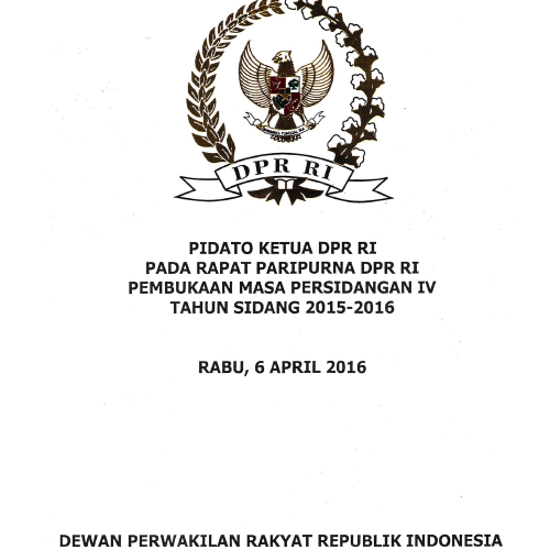 Pidato DPR  2015 16