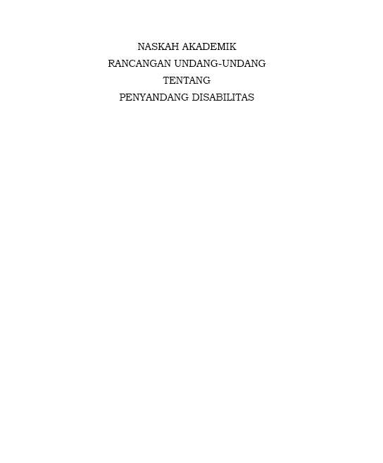 NA-RUU Penyandang Disabilitas
