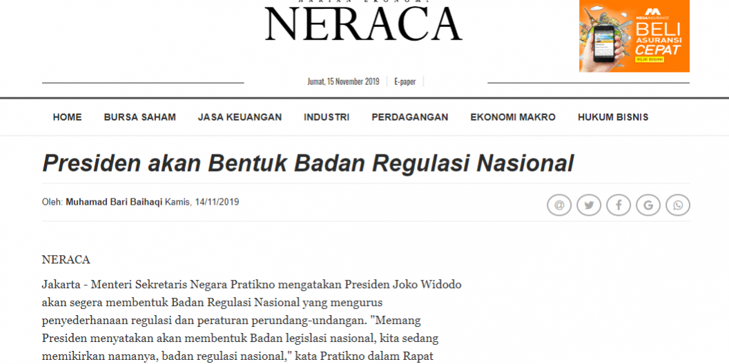 neraca-Presiden akan bentuk BRN
